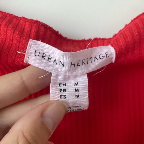 Red Crop Top with Buttons - Picture 2 of 2